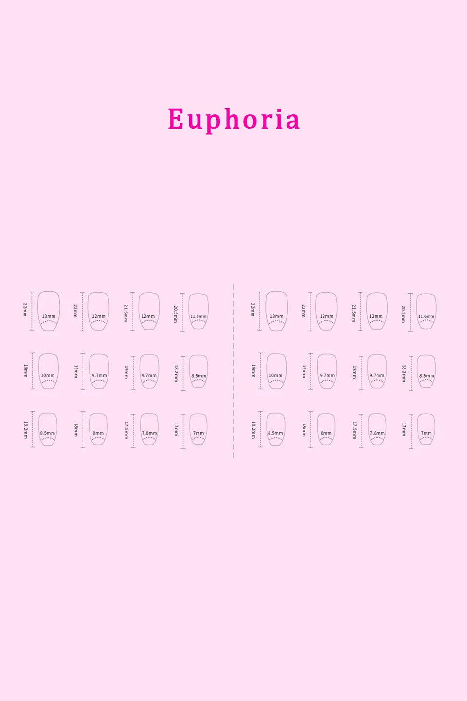 SO PINK BEAUTY Press-On Nails 2-Pack – Maven, Euphoria, Candy Glitz, Pop of Pink, Naturistic