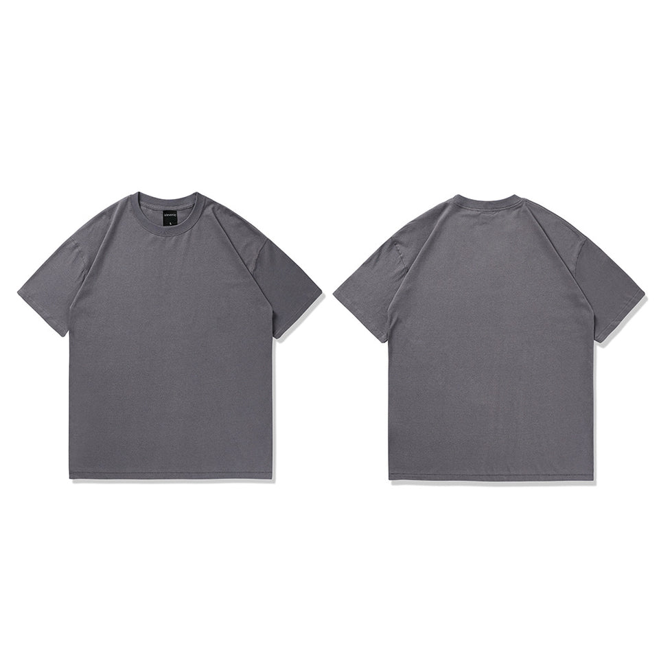 Oversize t-shirt i bomull – enfärgad basic