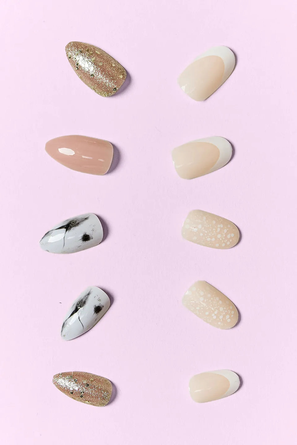 SO PINK BEAUTY Press-On Nails 2-Pack – Maven, Euphoria, Candy Glitz, Pop of Pink, Naturistic