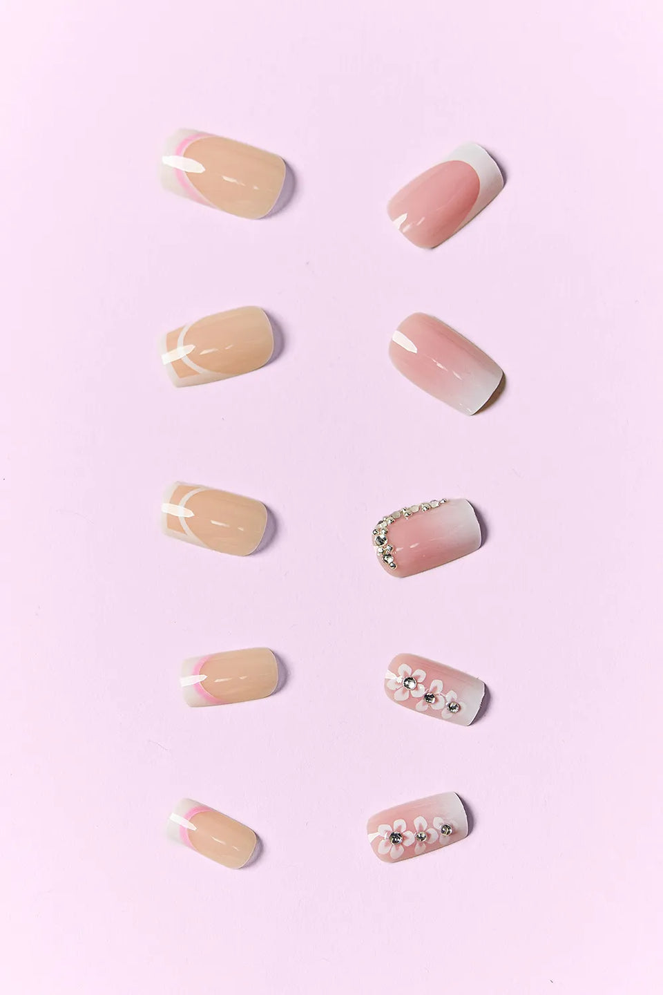 SO PINK BEAUTY Press-On Nails 2-Pack – Maven, Euphoria, Candy Glitz, Pop of Pink, Naturistic
