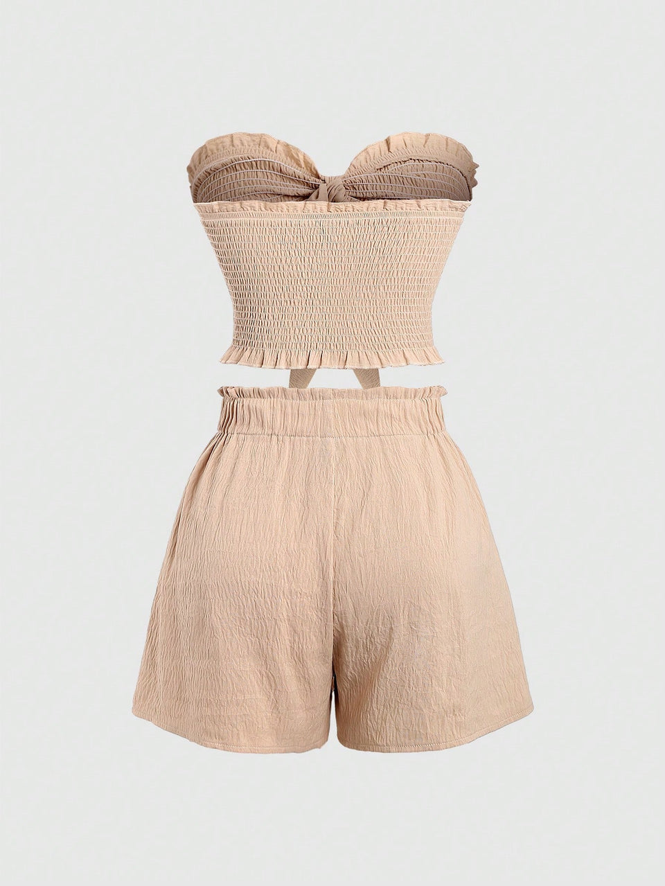 Set med knuten bandeautopp och vida shorts