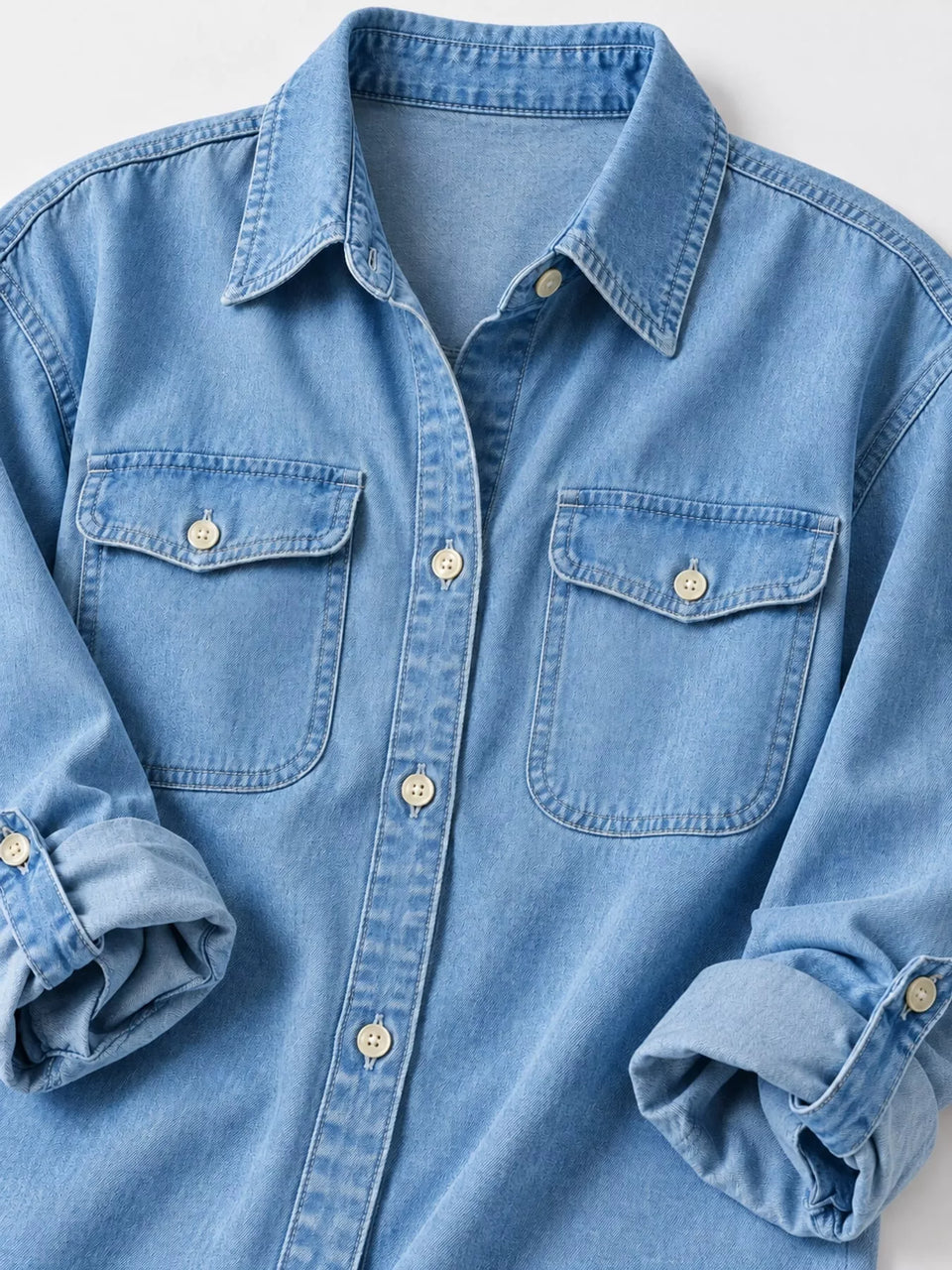 Classic Button-Down Denim Shirt