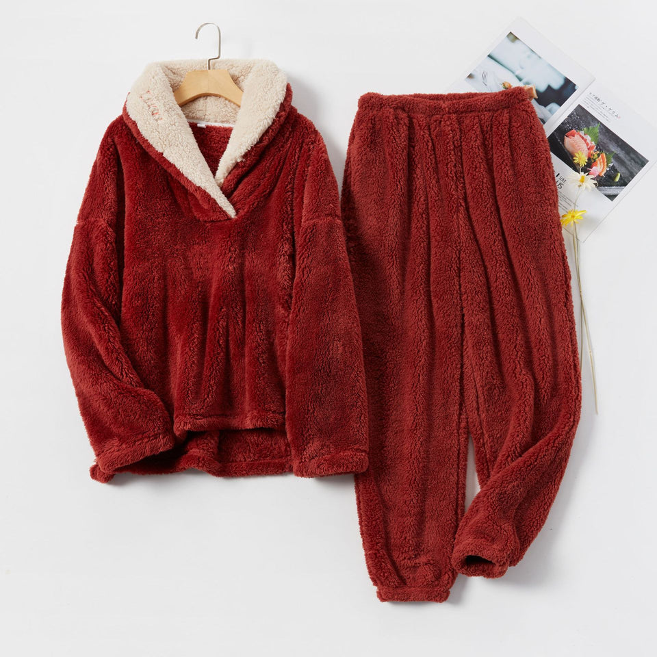 Mysigt pyjamasset i fleece – varmt vinterset