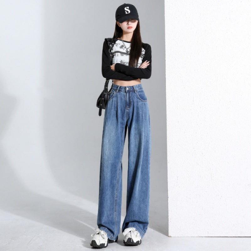 Vida jeans med hög midja i retrotvätt