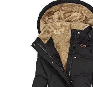 Fodrad parkas med huva