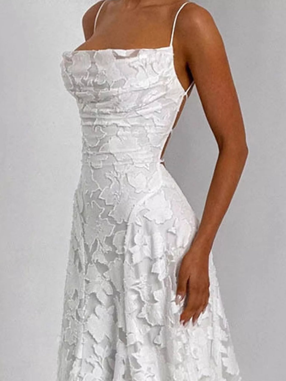Backless Lace Maxi Dress