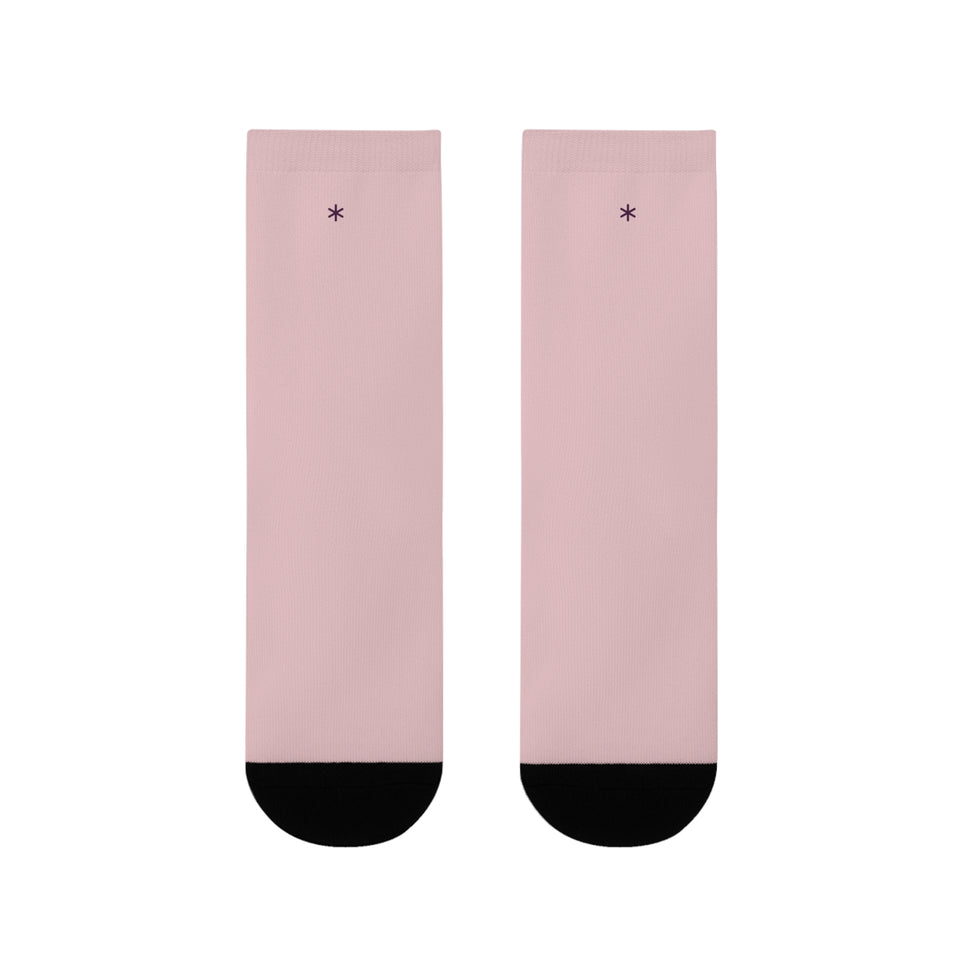 Strumpor med liten asterisk, puderrosa