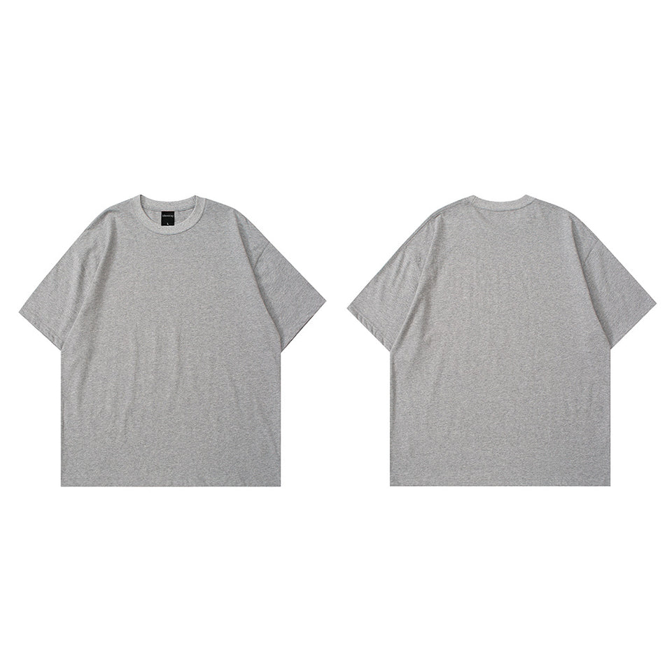 Oversize t-shirt i bomull – enfärgad basic