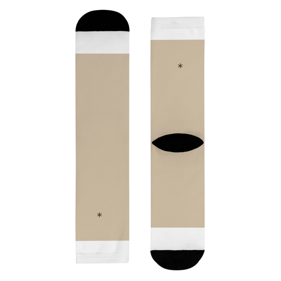 Strumpor med liten asterisk, sand