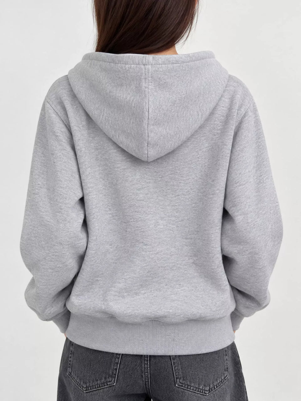 Zip-Up Hoodie with Front Pockets