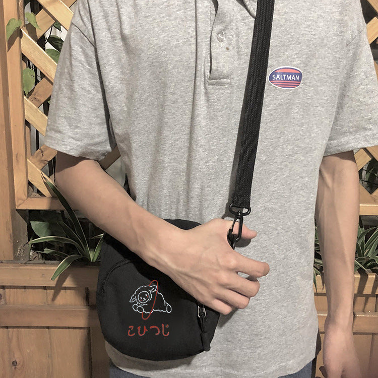Söt canvas-väska crossbody för skolan