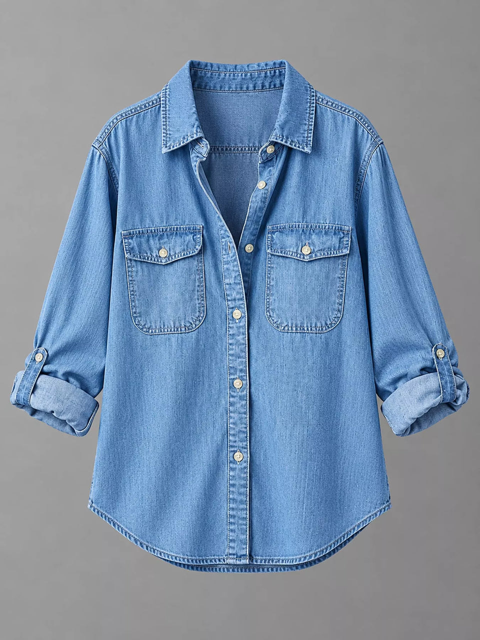 Classic Button-Down Denim Shirt