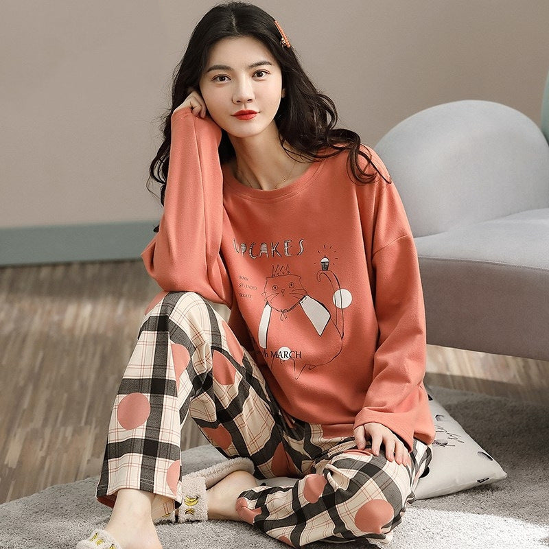 Pyjamasset med tecknat tryck – 2 delar