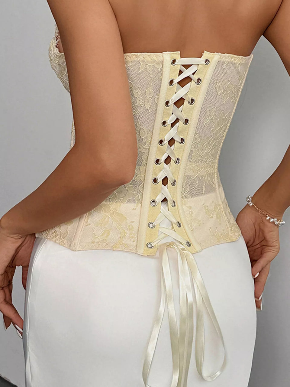 Lace Corset Tube Top