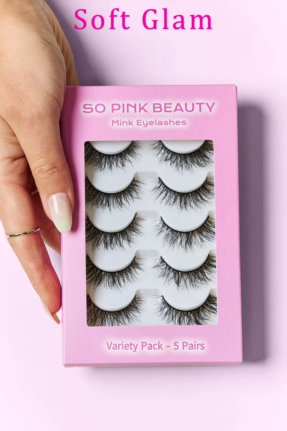 SO PINK BEAUTY Mink Eyelashes – 5 Pairs