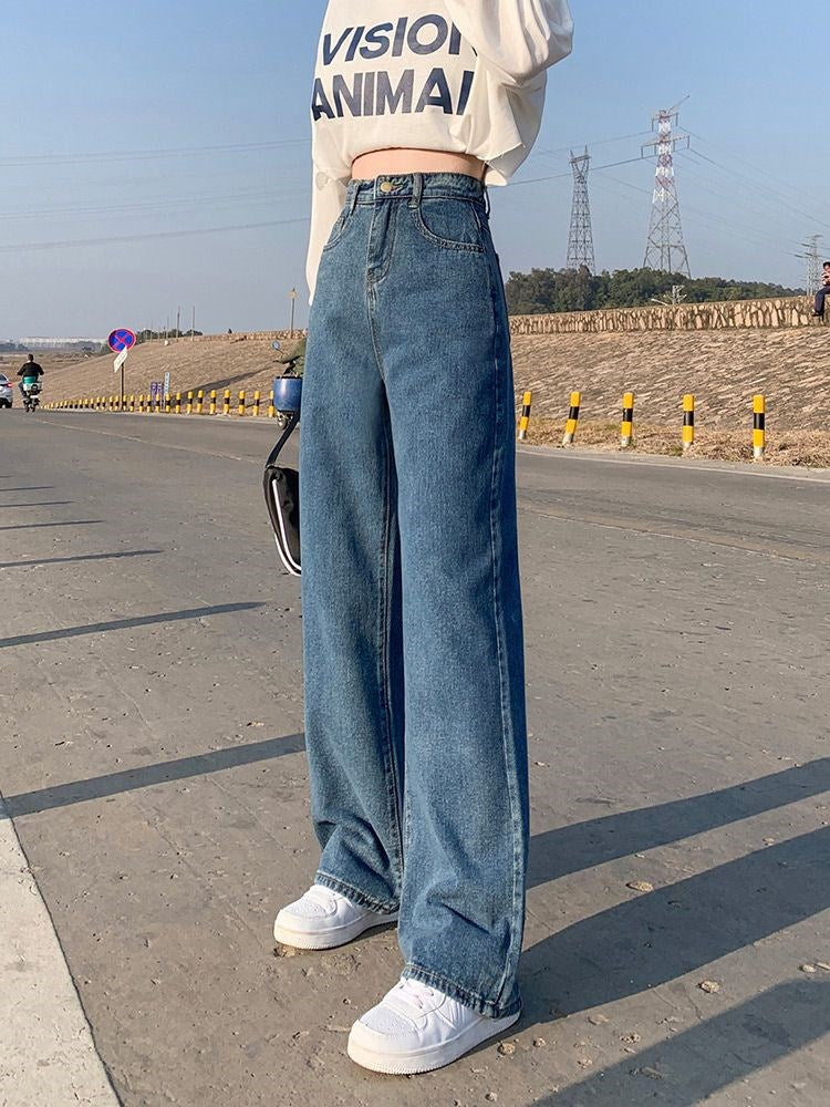 Vida baggy jeans med hög midja
