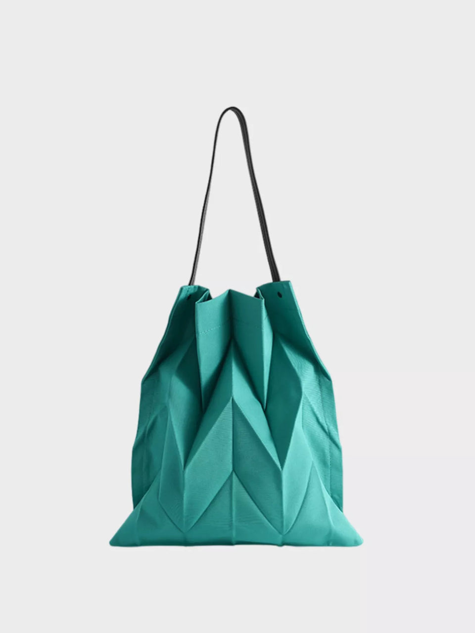 Minimalist Geometric Pleated Tote Handbag