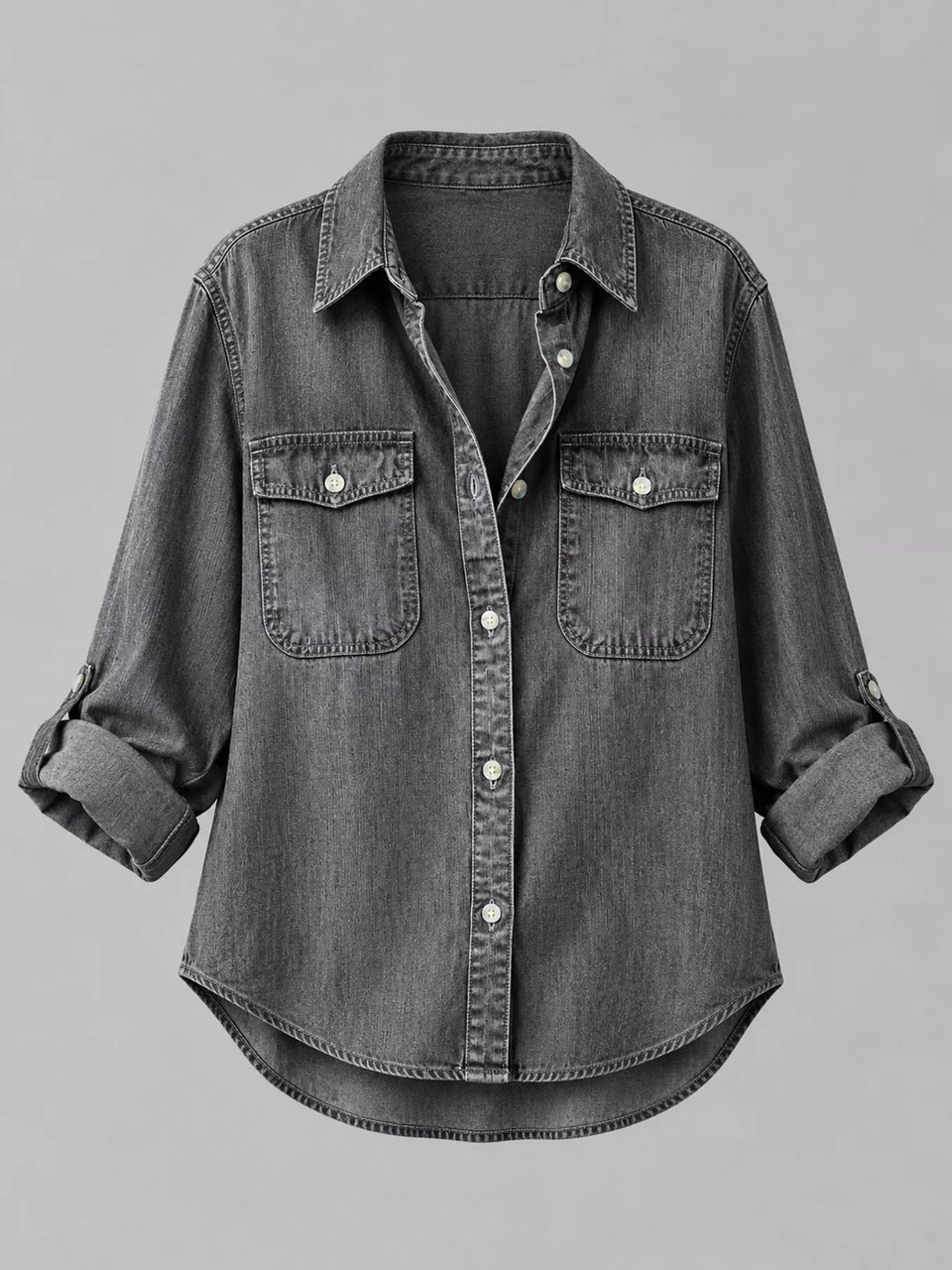 Classic Button-Down Denim Shirt