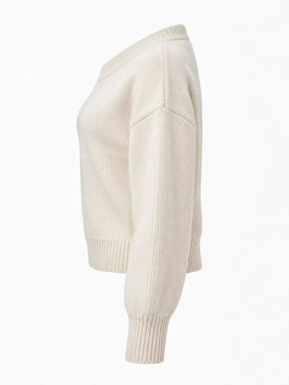 One Shoulder Ribbed Knit Sweater