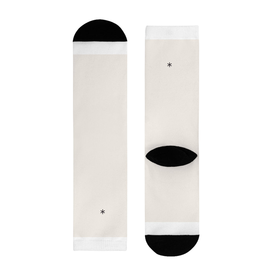 Strumpor med liten asterisk, benvit