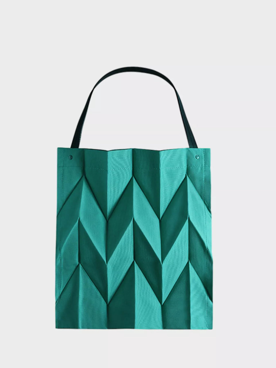 Minimalist Geometric Pleated Tote Handbag
