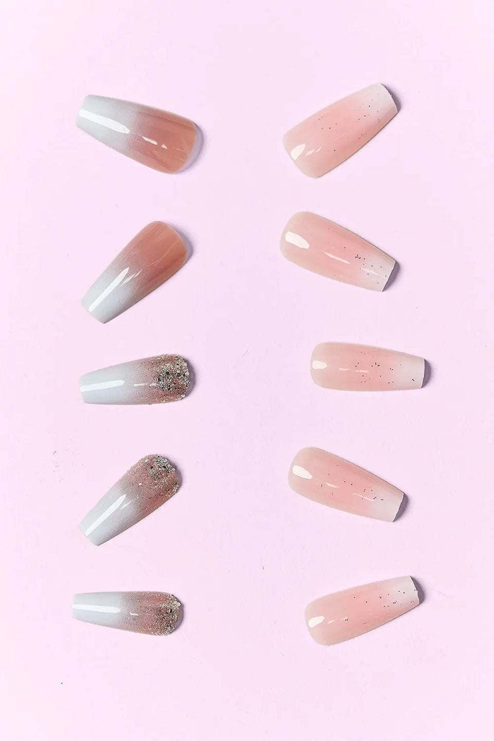 SO PINK BEAUTY Press-On Nails 2-Pack – Marbled Magic, Lover Girl, Dreamy, Heartbreaker