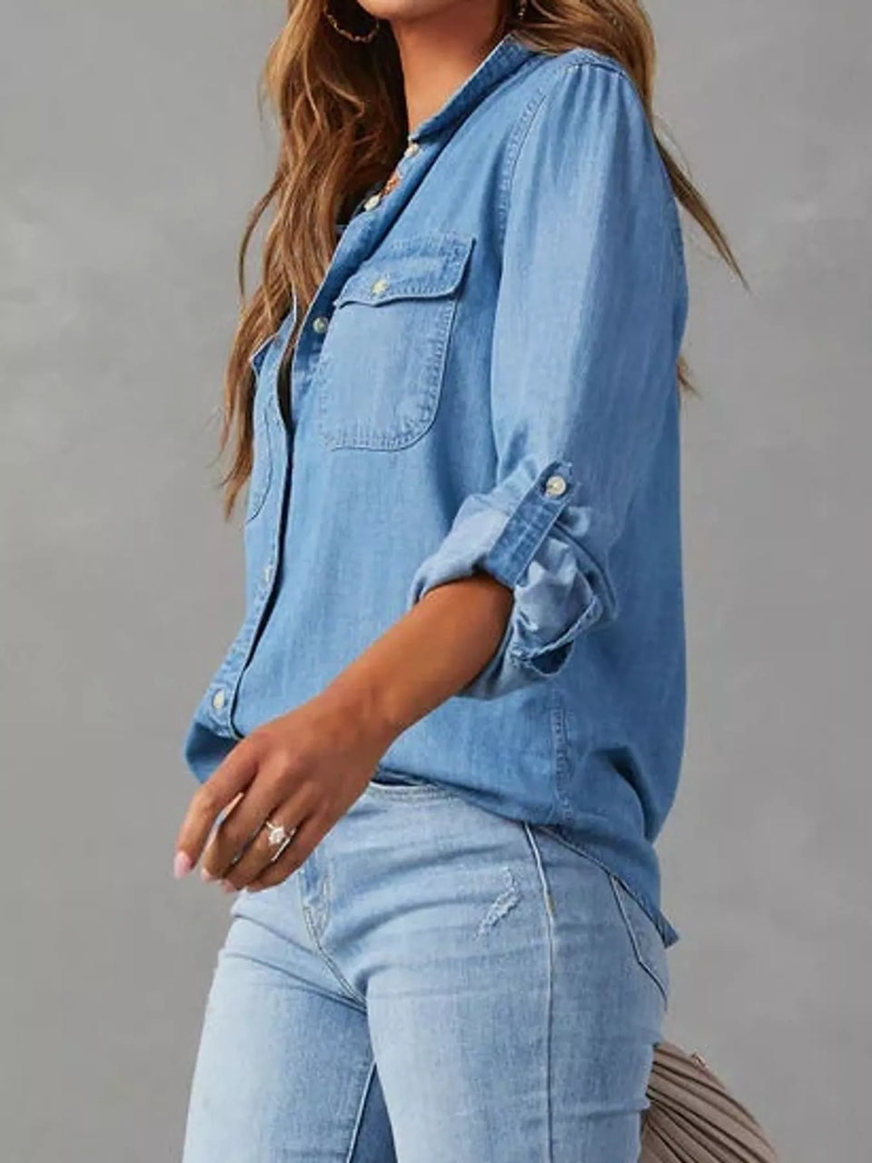 Classic Button-Down Denim Shirt
