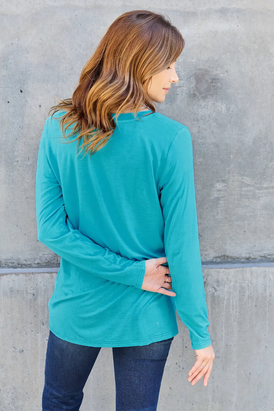 Basic Bae V-Neck Long Sleeve Top