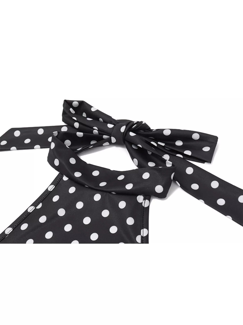 Vintage Polka Dot Halter Neck Mini Dress