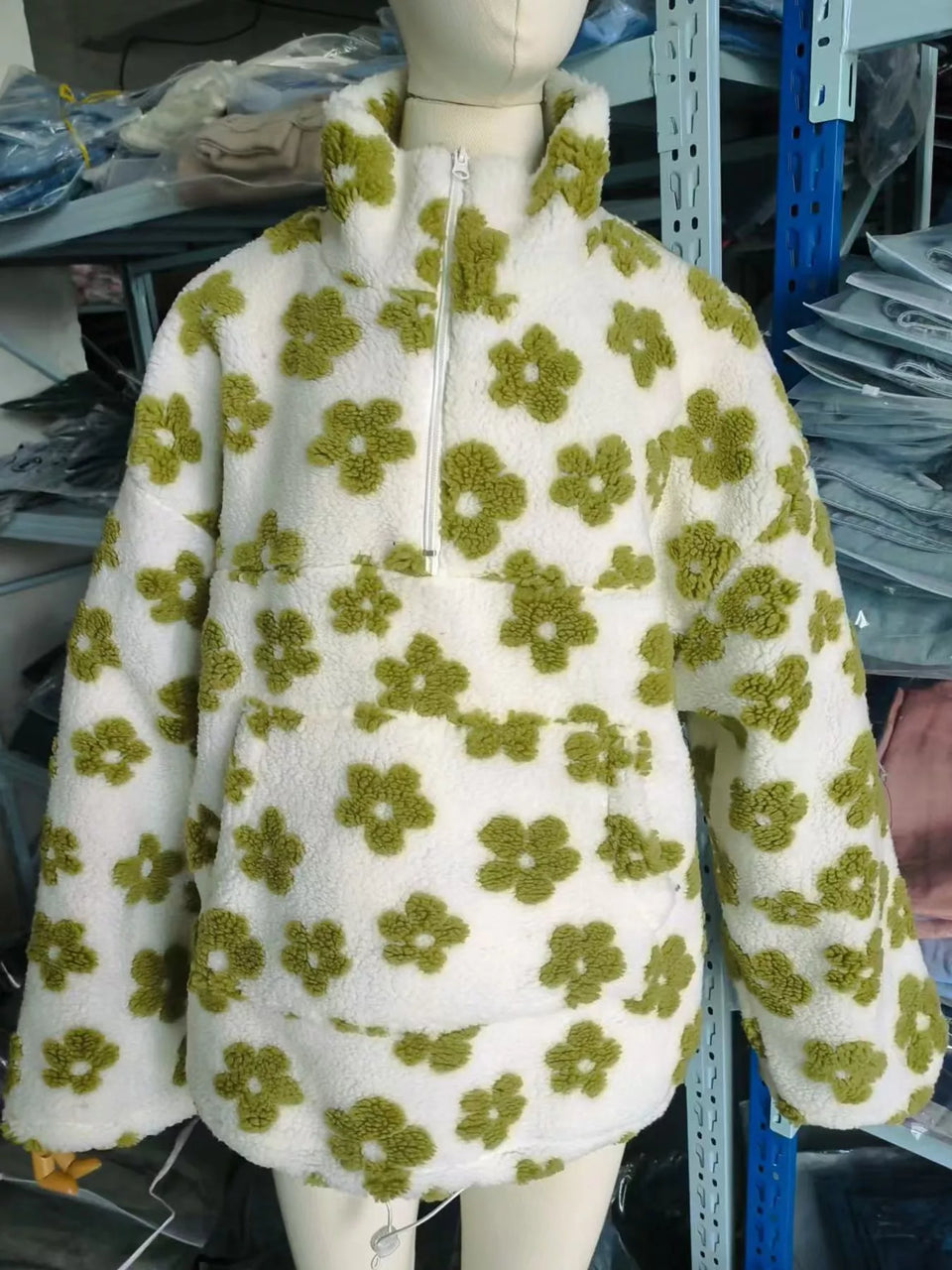 Quarter-Zip Sherpa Sweatshirt