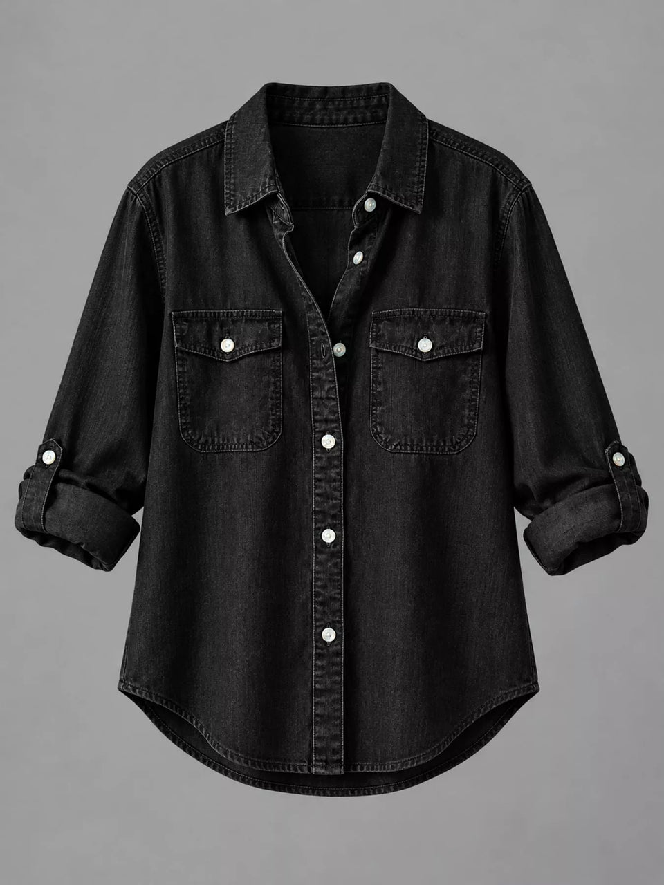 Classic Button-Down Denim Shirt