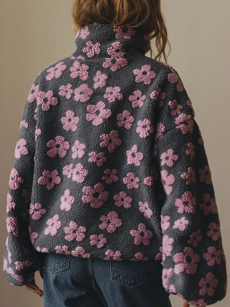 Quarter-Zip Sherpa Sweatshirt