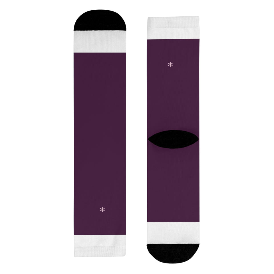 Strumpor med liten asterisk, plommon