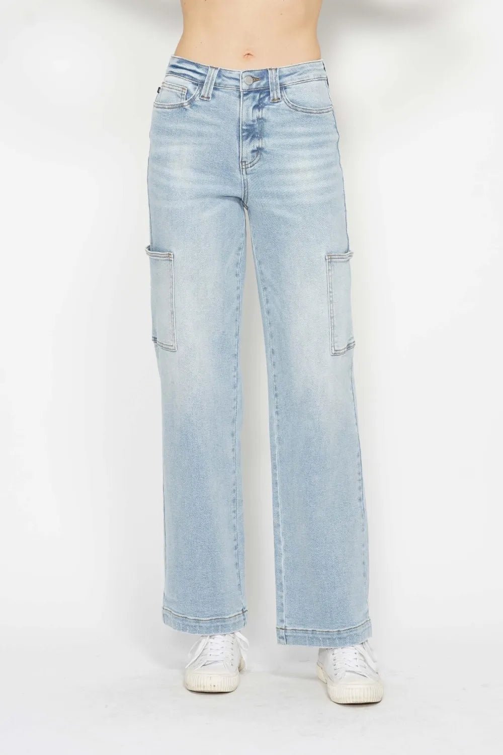 Judy Blue High Waist Straight Cargo Jeans