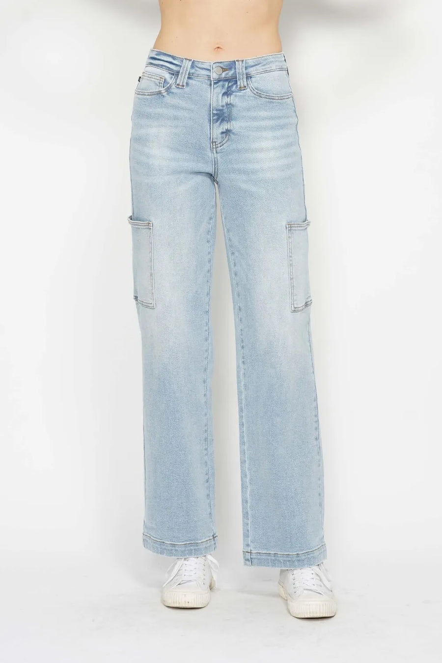 Judy Blue High Waist Straight Cargo Jeans