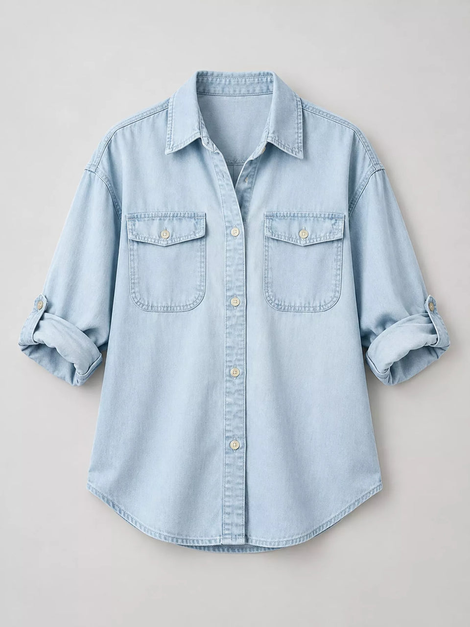 Classic Button-Down Denim Shirt