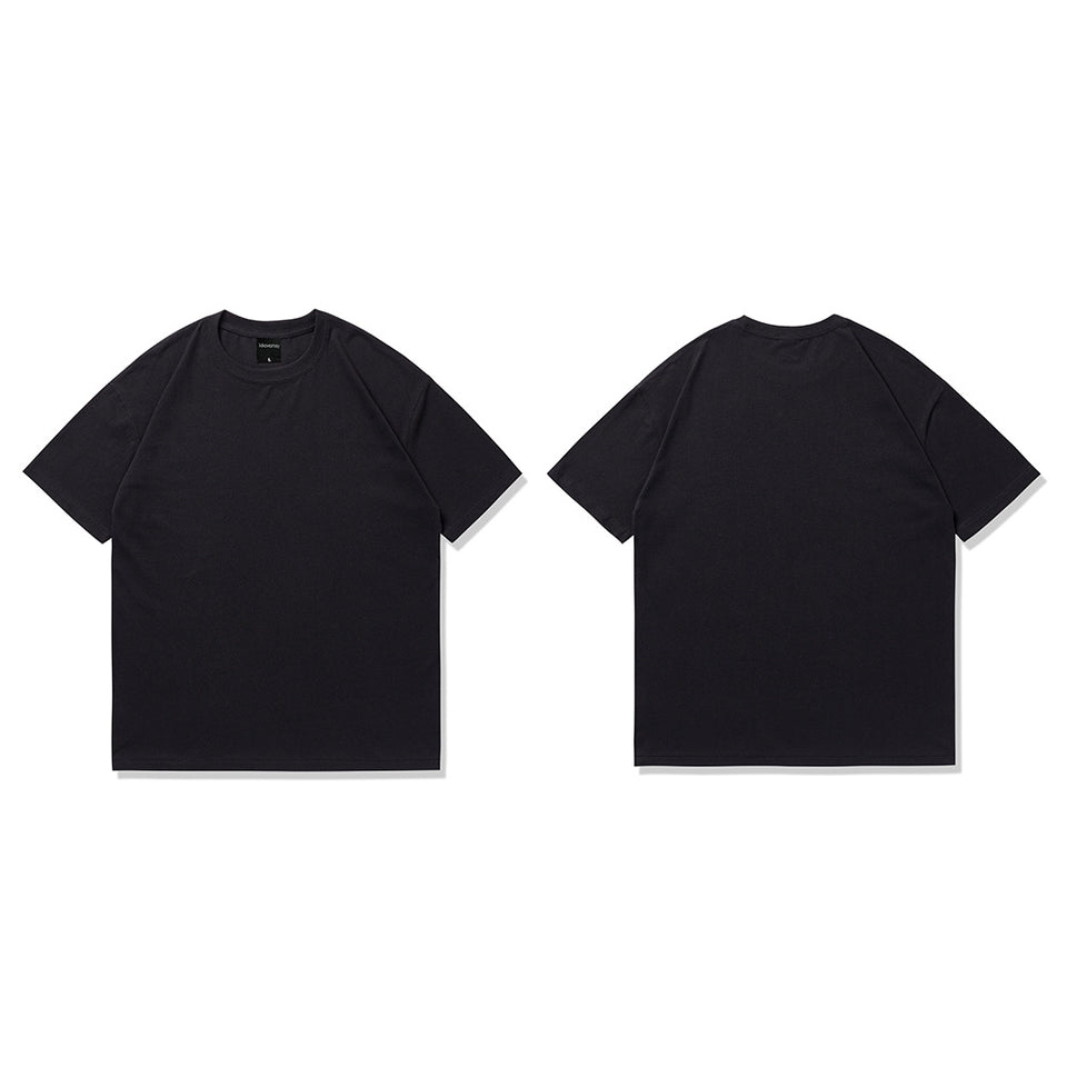 Oversize t-shirt i bomull – enfärgad basic