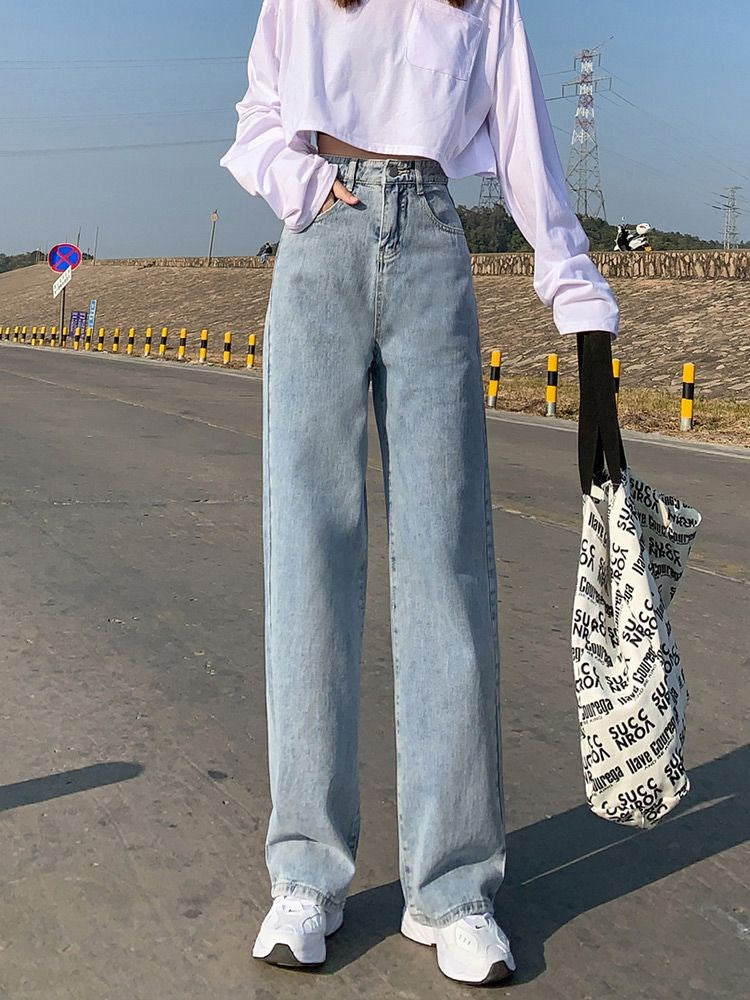 Vida baggy jeans med hög midja