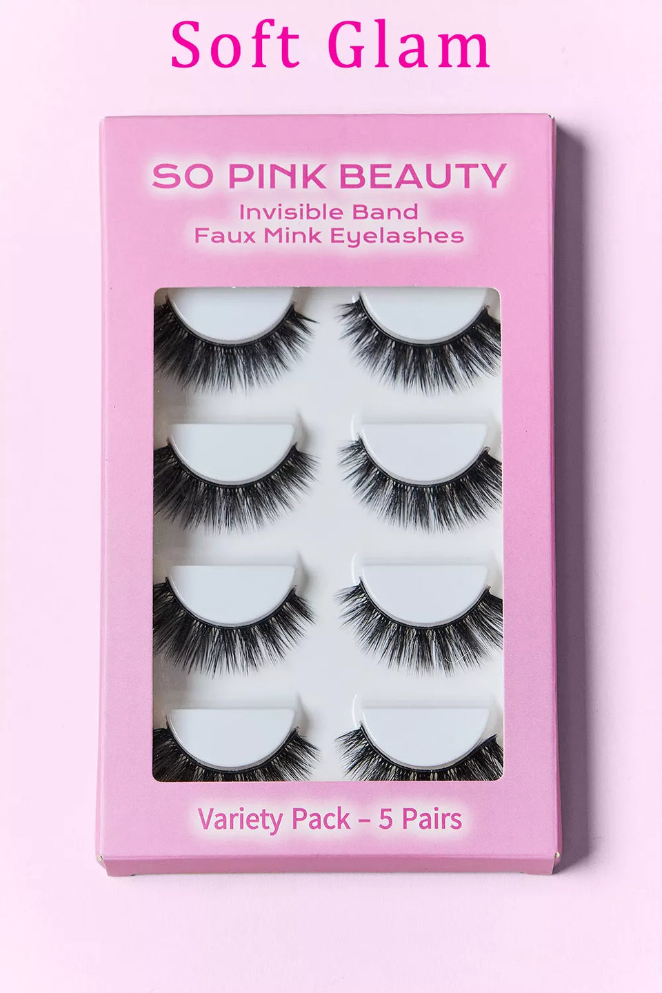 SO PINK BEAUTY Mink Eyelashes – 5 Pairs