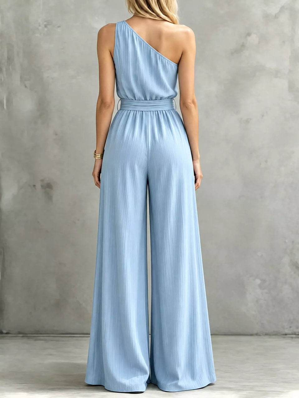 One-Shoulder Wide-Leg Jumpsuit
