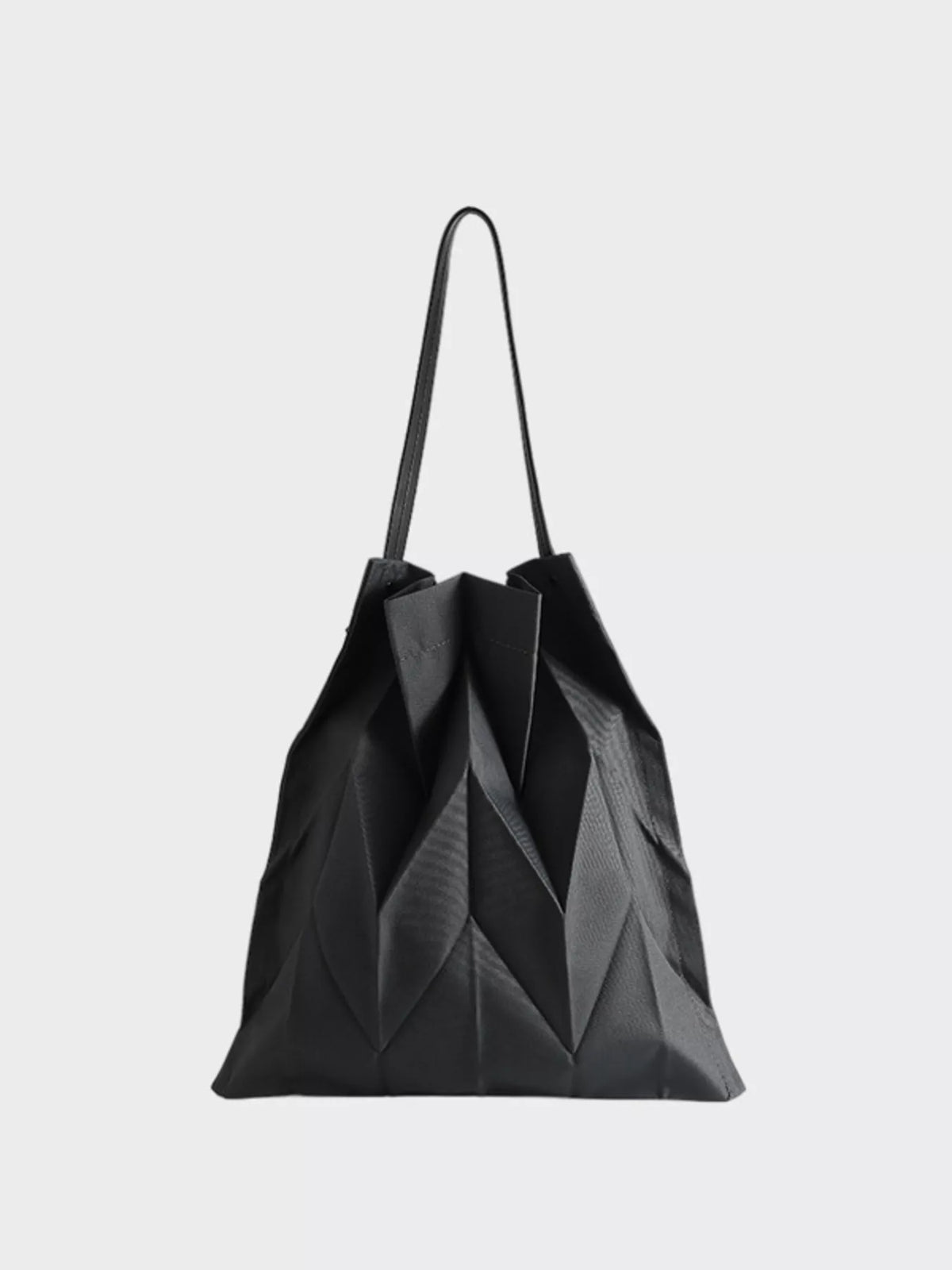 Minimalist Geometric Pleated Tote Handbag