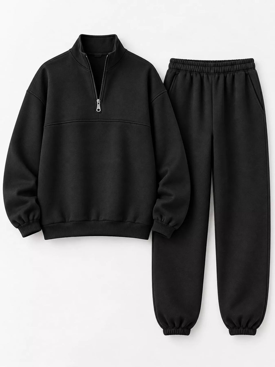 Half-Zip Sweatshirt and Joggers Set