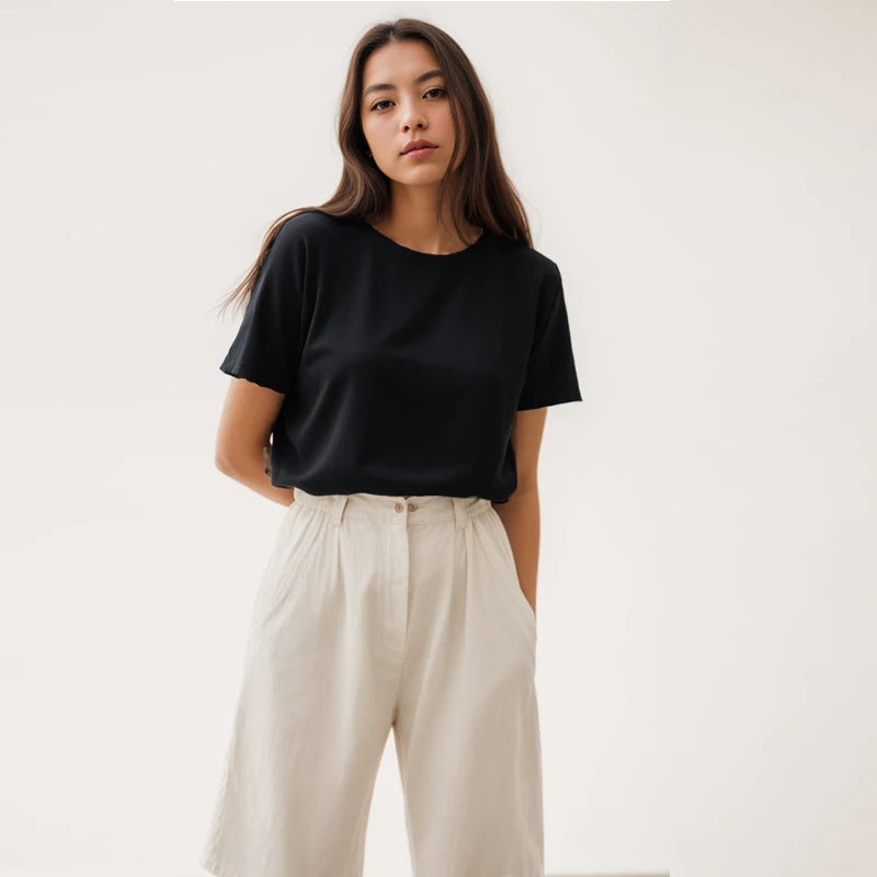 T-shirt i tjock bomull, 220 g