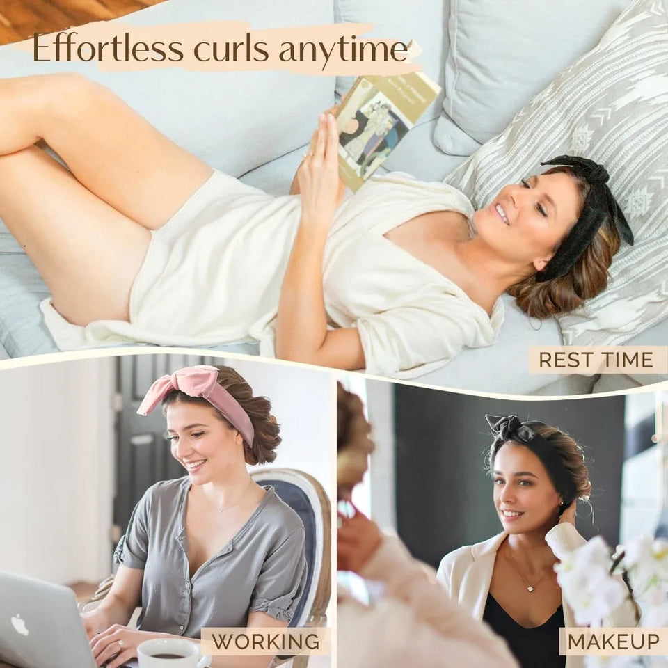 Set för lockar utan värme med scrunchies