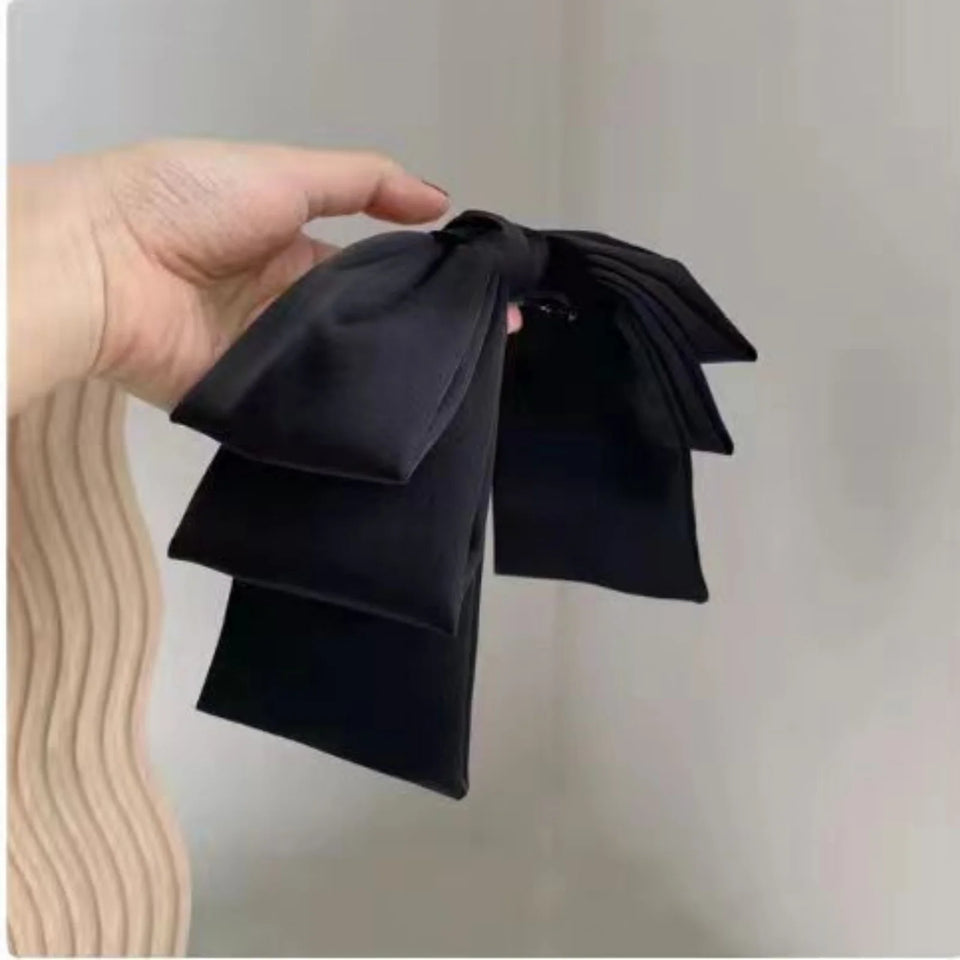 Stor hårrosett i satin