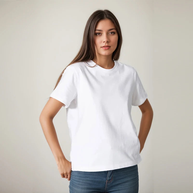 T-shirt i tjock bomull, 220 g