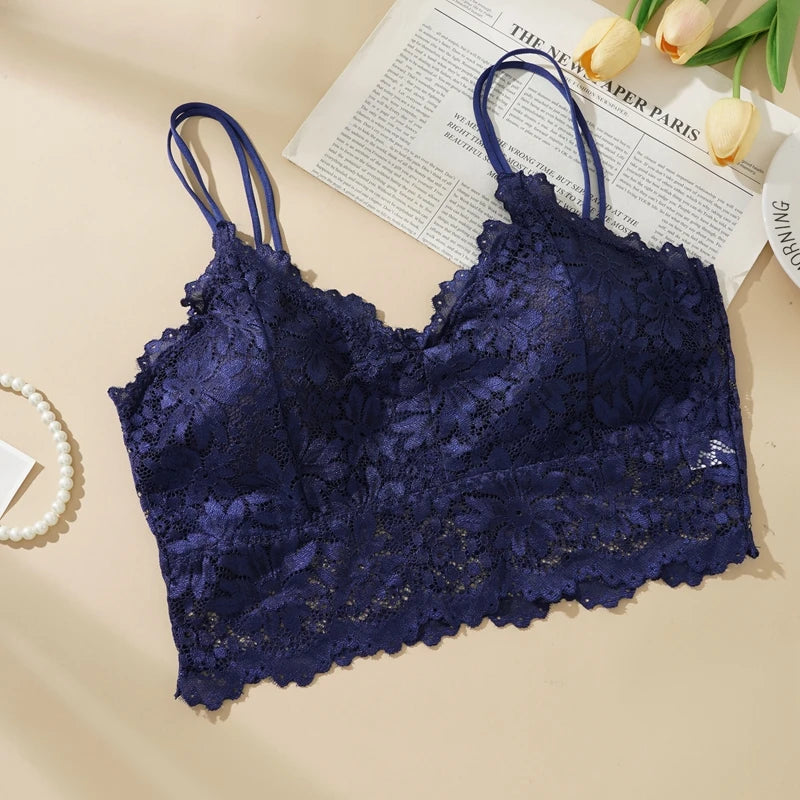 Bralette i spets med avtagbara inlägg