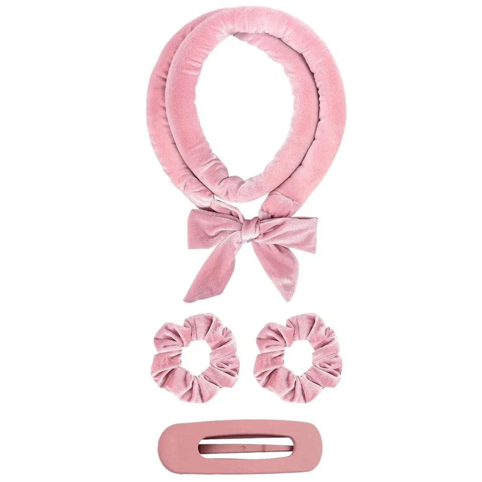 Set för lockar utan värme med scrunchies