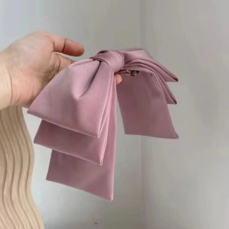 Stor hårrosett i satin
