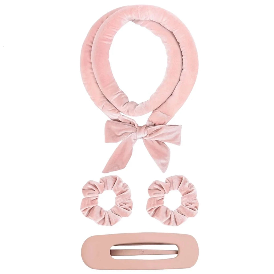 Set för lockar utan värme med scrunchies